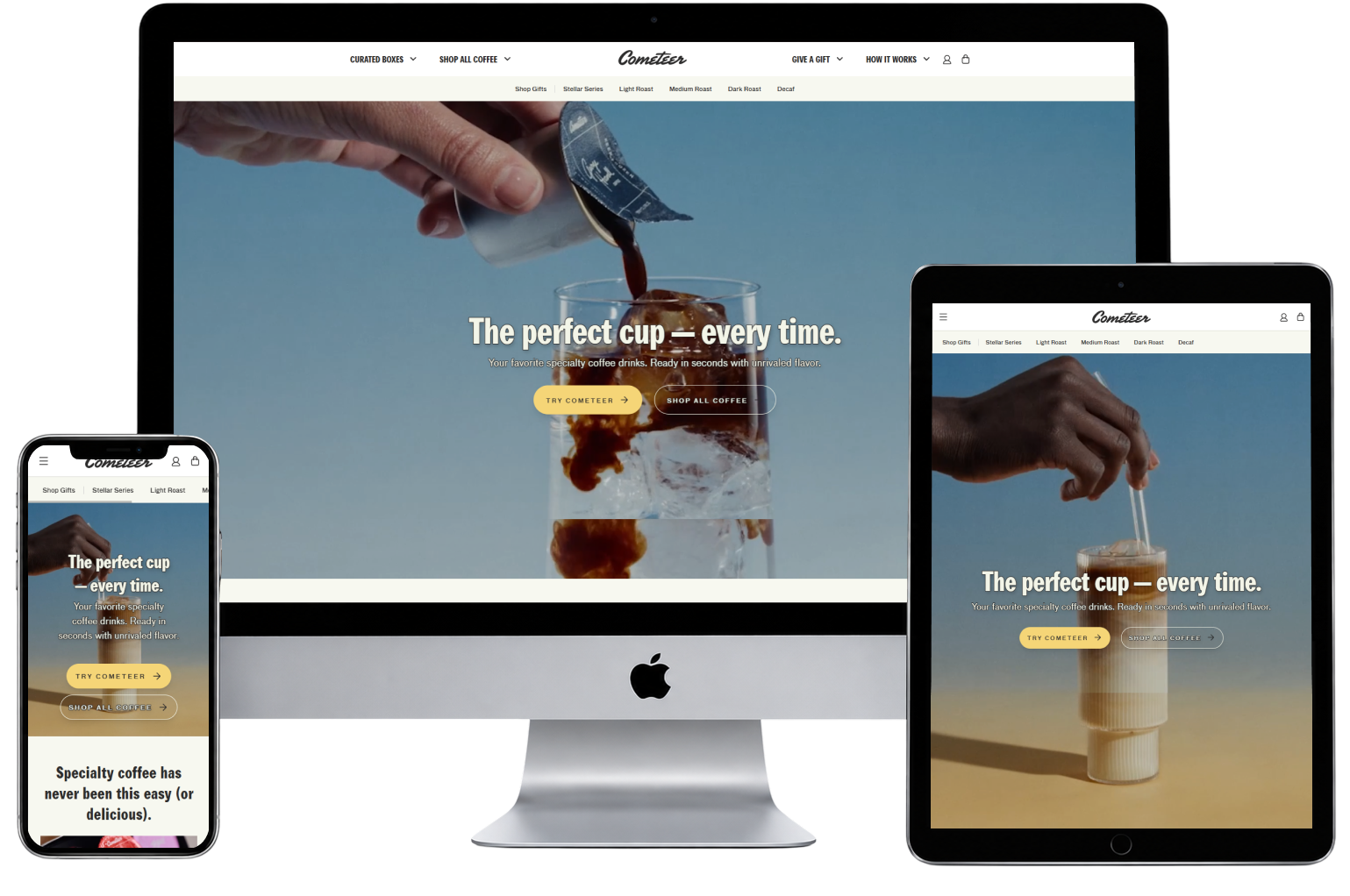 Cometeer website preview