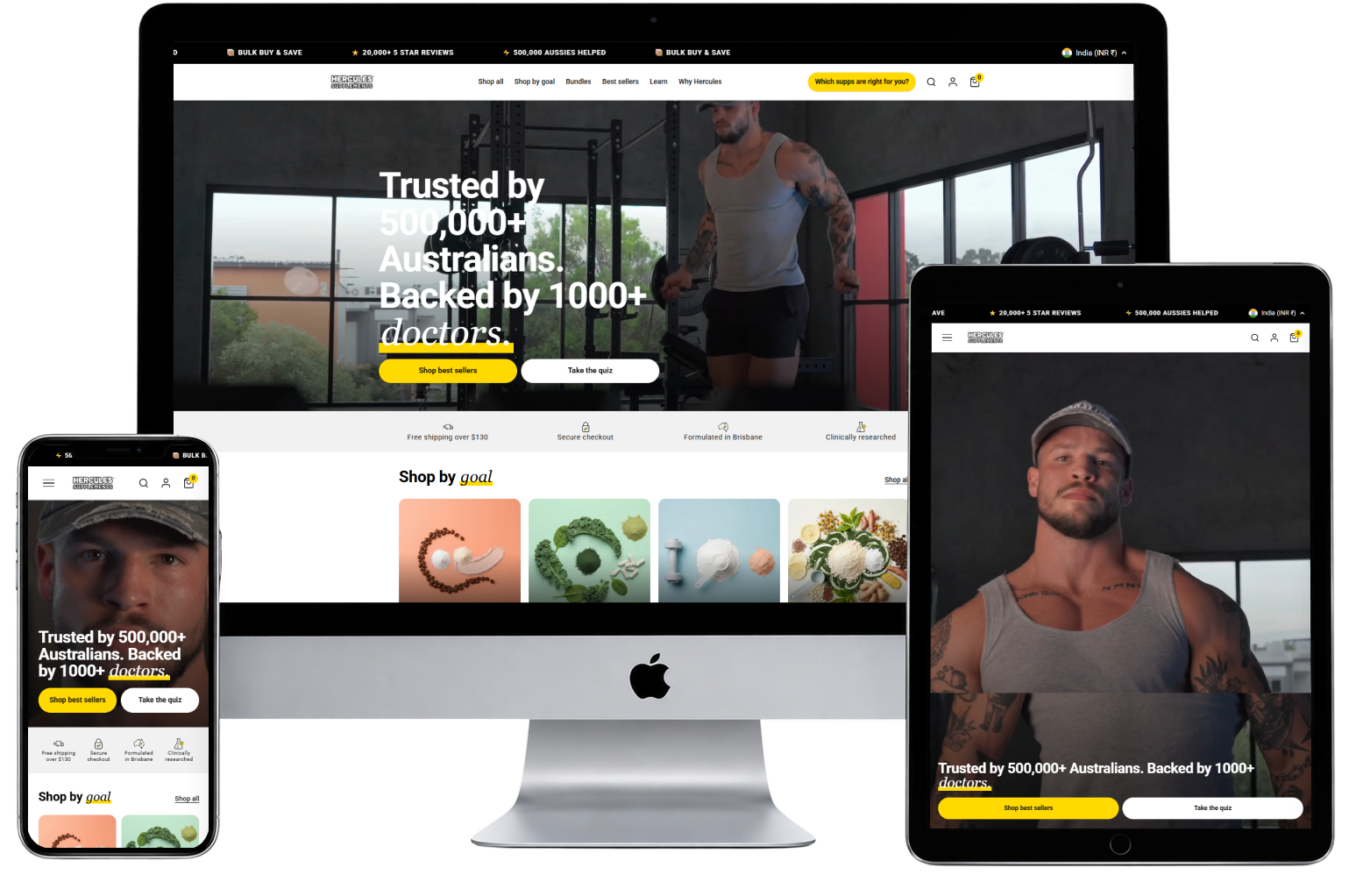 Herculessupplements website preview
