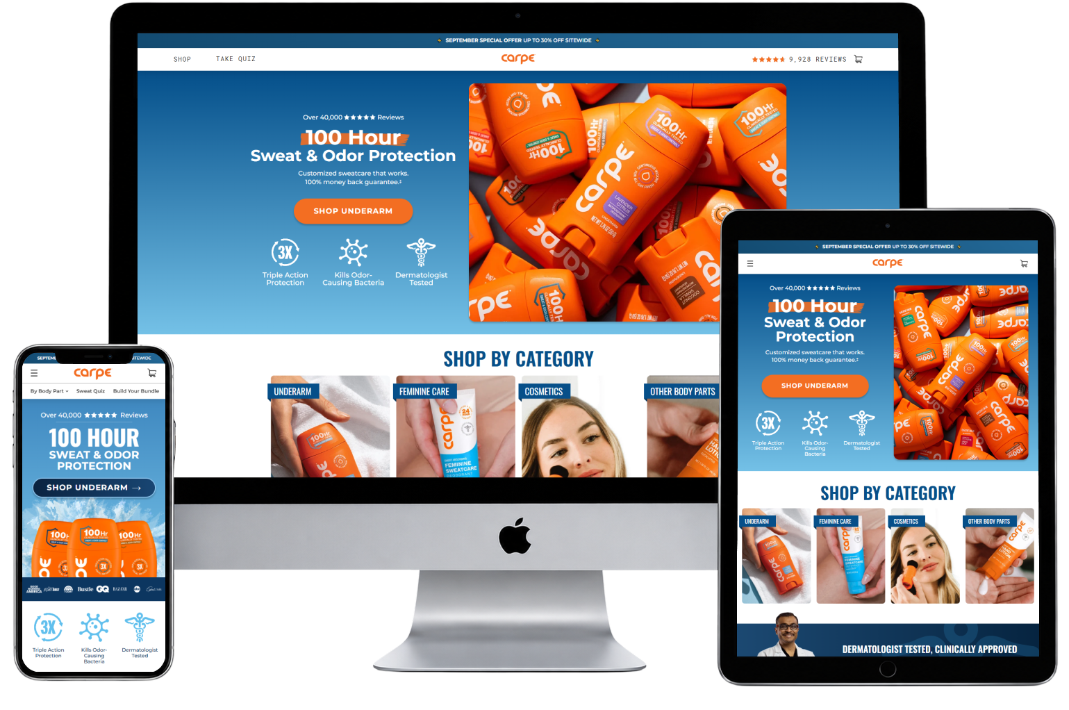 Mycarpe website preview