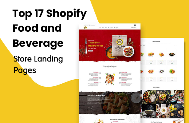 Top 17 Shopify Food and Beverage Store Landing Pages