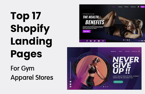 Top 17 Shopify Landing Pages For Gym Apparel Stores