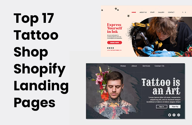 Top 17 Tattoo Shop Shopify Landing Pages