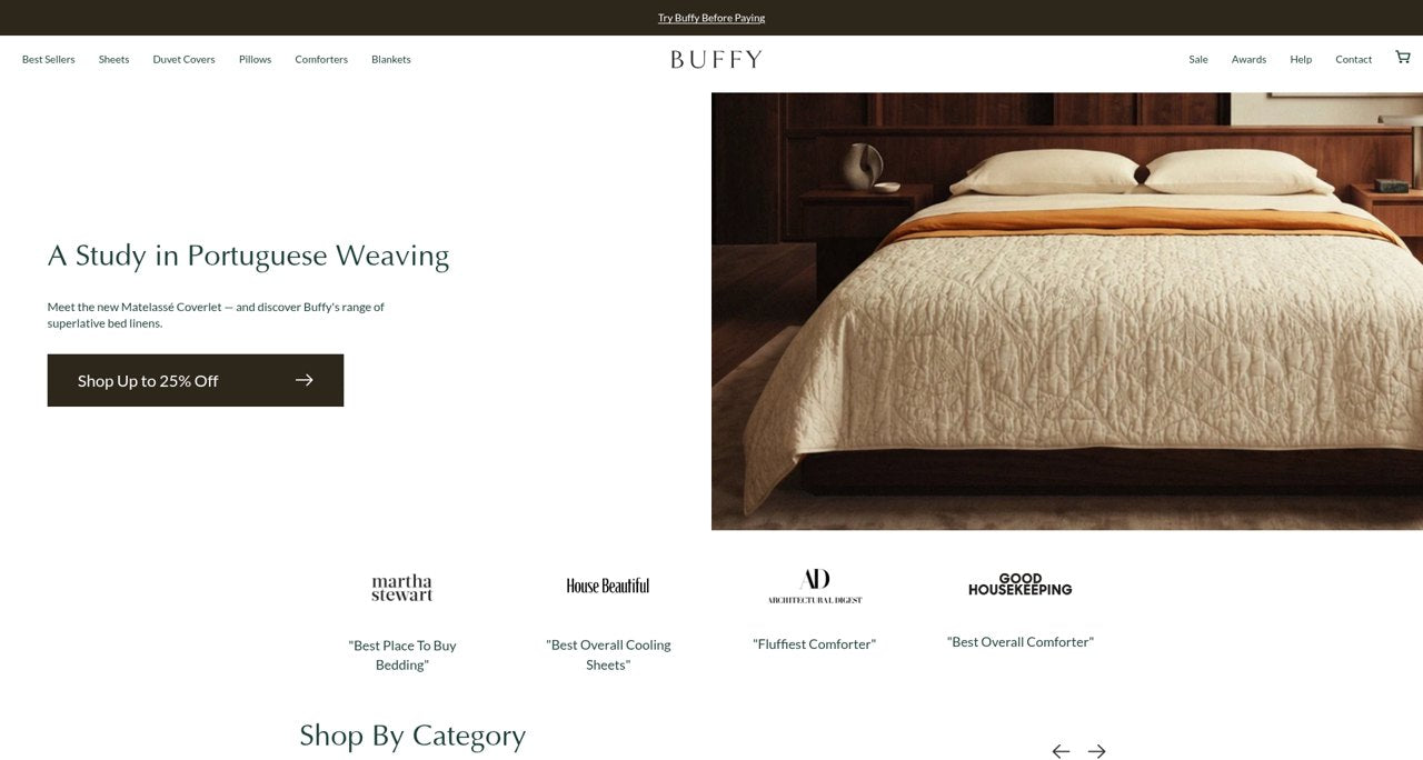 Buffy Shopify storefront