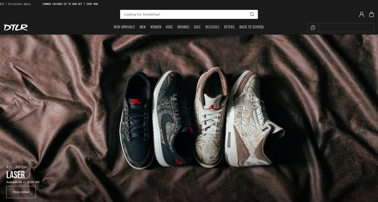 DTLR Shopify storefront